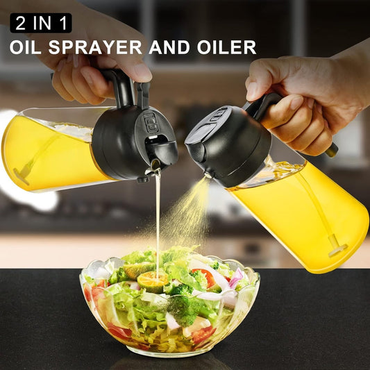 2-in-1 Oil Sprayer and Dispenser Bottle